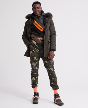 Superdry Icon Parachute Cargo Férfi Nadrág Zöld/Camo | JFLKN7368